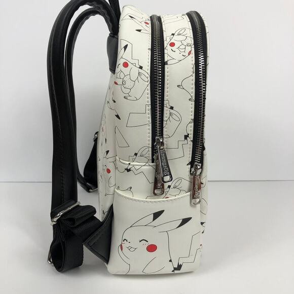 Loungfly Pokemon Pikachu Mini Backpack White 2019 Retired EUC - Picture 7 of 11